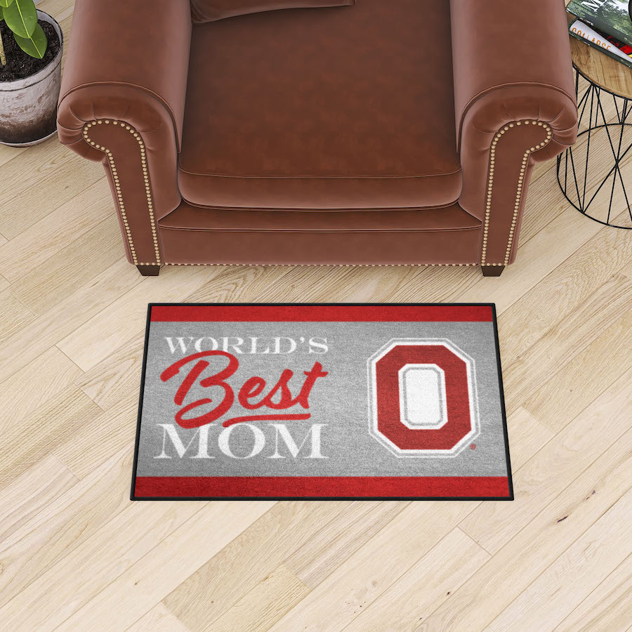 Ohio State Buckeyes 20 x 30 WORLDS BEST MOM Floor Mat