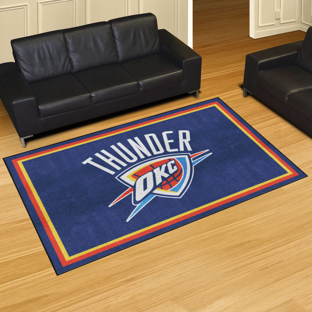 Oklahoma City Thunder 5x8 Area Rug - 2nd Logo