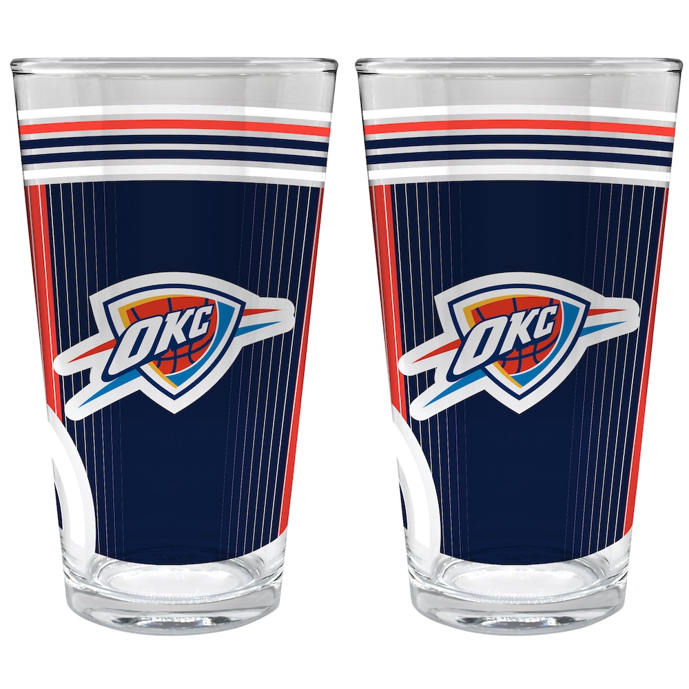 Oklahoma City Thunder COOL VIBES 2 pc Pint Glass Set