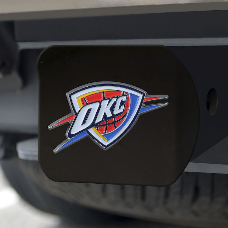 Oklahoma City Thunder Black and Color Trailer Hitch Cover