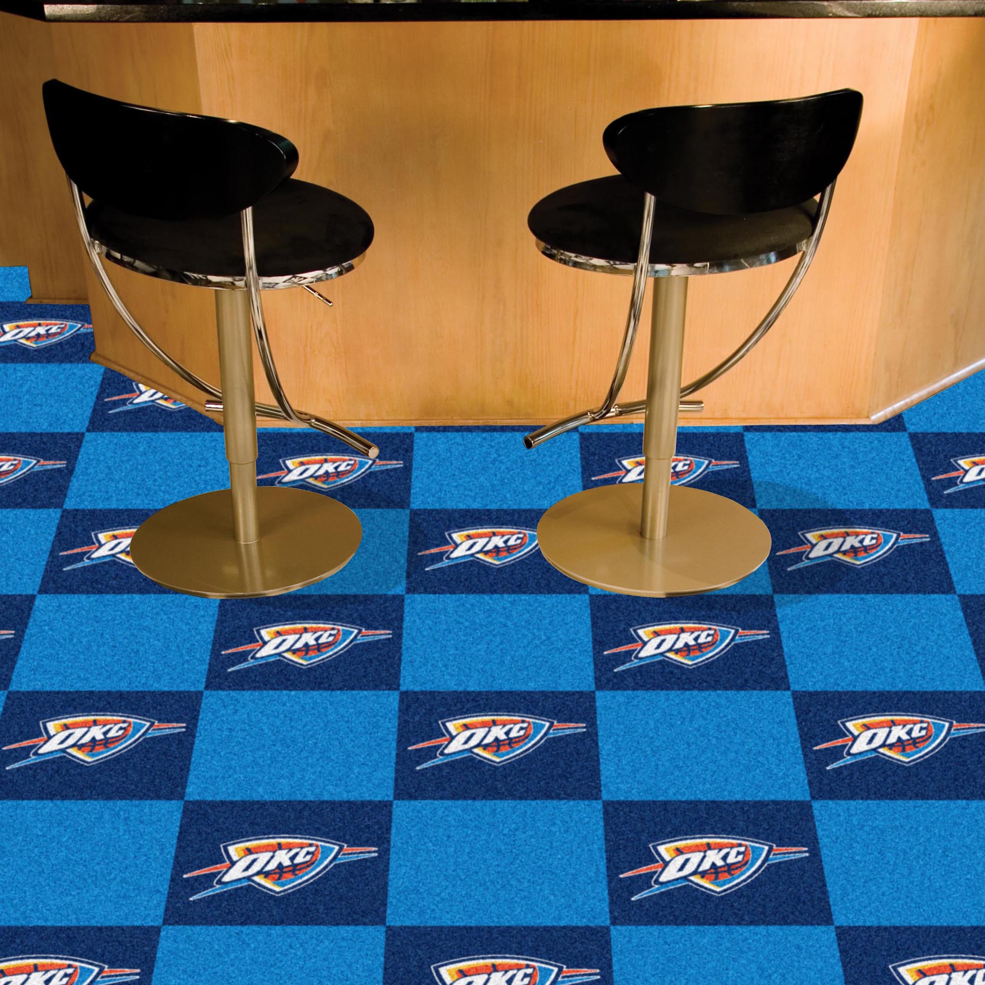 Oklahoma City Thunder Carpet Tiles 18x18 in.