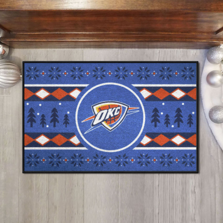 Oklahoma City Thunder HOLIDAY SWEATER 20 x 30 STARTER Floor Mat