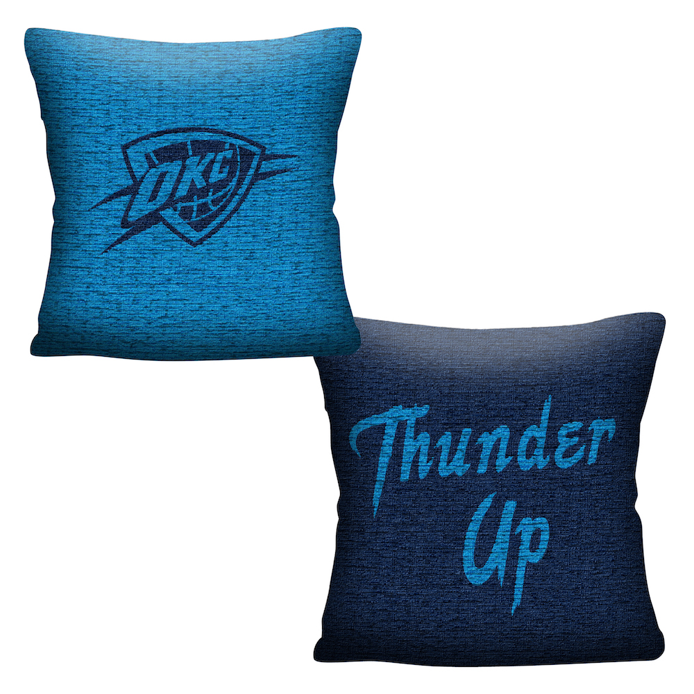 Oklahoma City Thunder Double Sided INVERT Woven Pillow