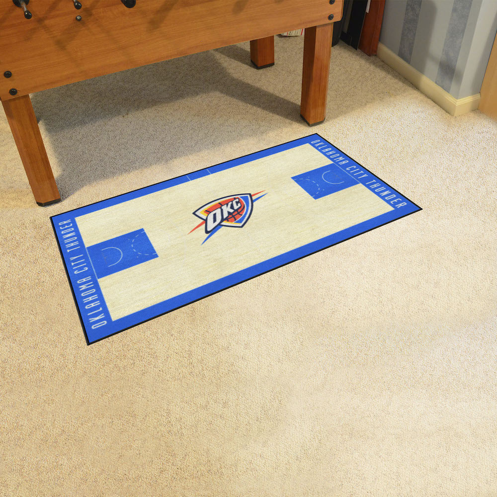 Oklahoma City Thunder 30 x 54 LARGE Basketball Court Carpet Runner