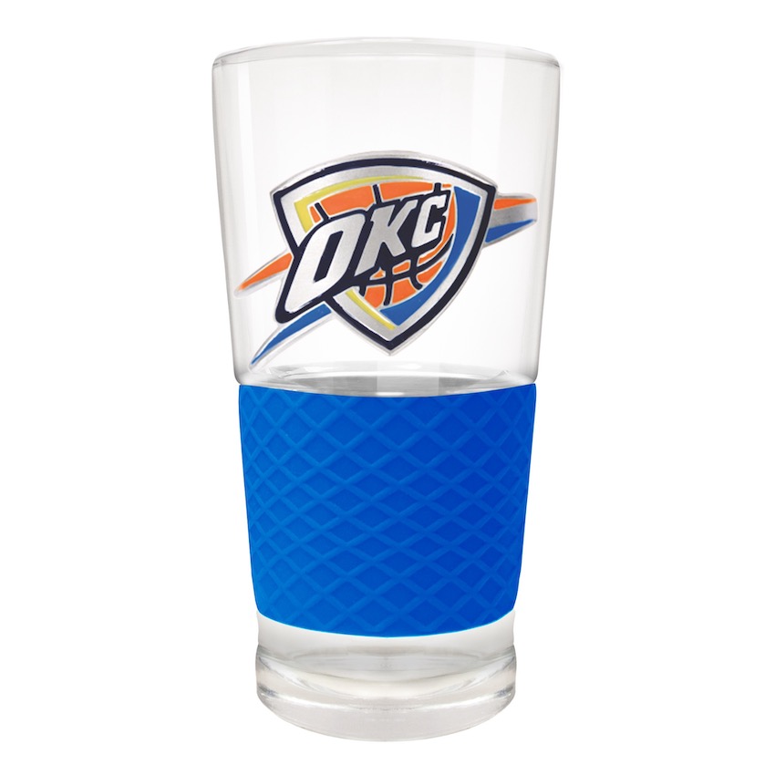 Oklahoma City Thunder 22 oz Pilsner Glass with Silicone Grip