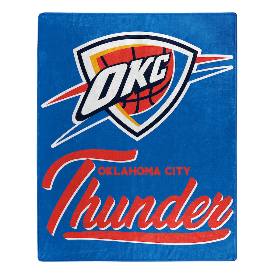 Oklahoma City Thunder Plush Fleece Raschel Blanket 50 x 60