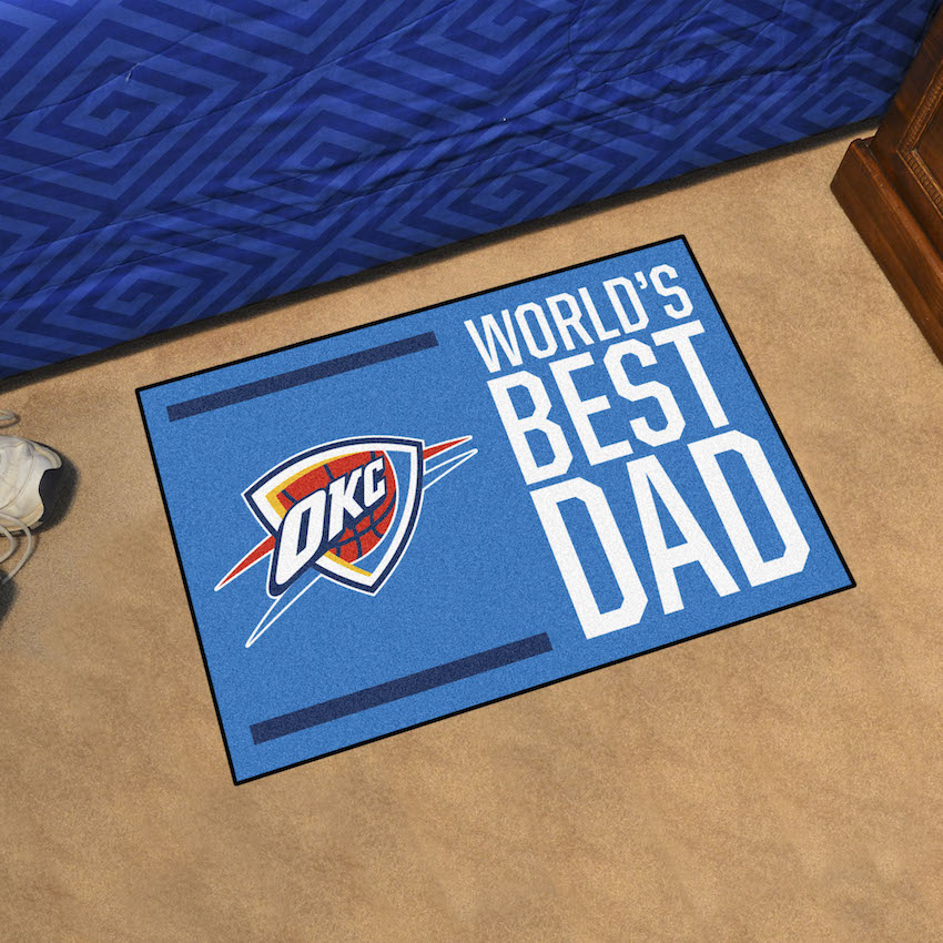 Oklahoma City Thunder 20 x 30 WORLDS BEST DAD Floor Mat