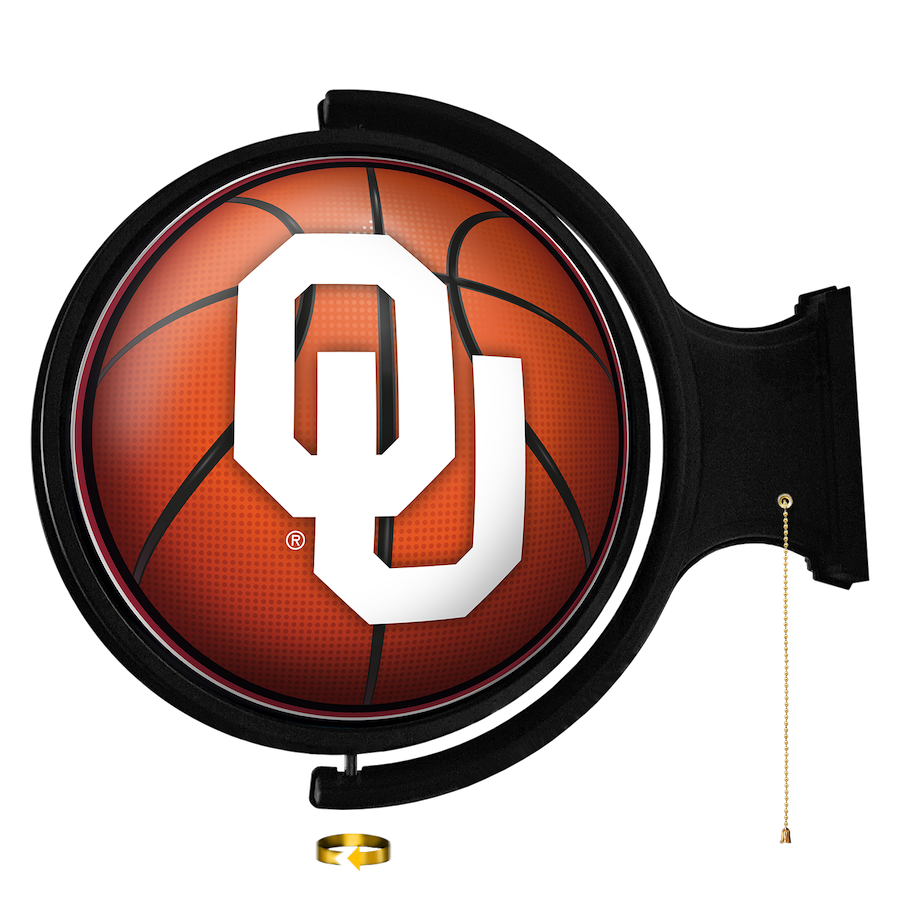 Oklahoma Sooners LED Rotating Wall Sign ~ BASKETBALL