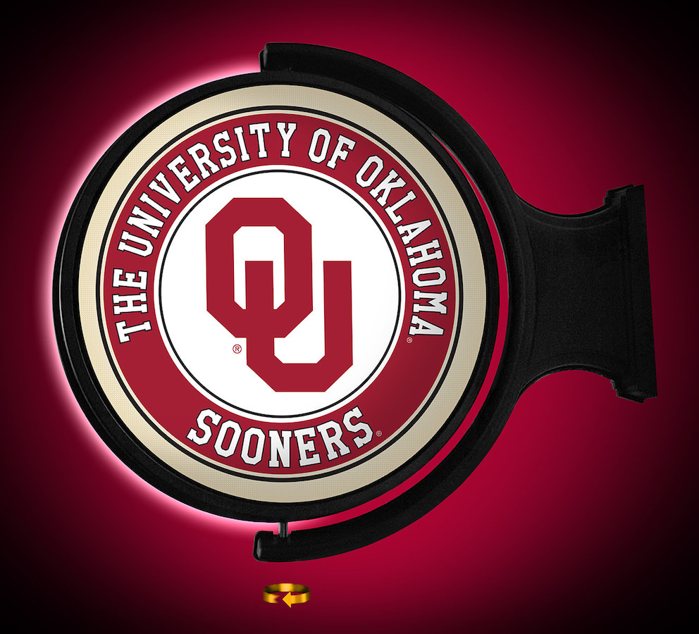 Oklahoma Sooners LED Rotating Wall Sign ~ PRIMARY