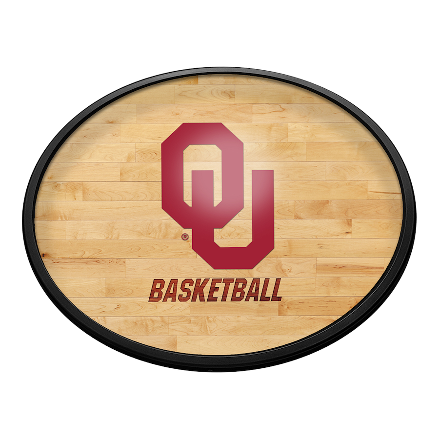 Oklahoma Sooners HARDWOOD Slimline LED Wall Sign ~ OVAL