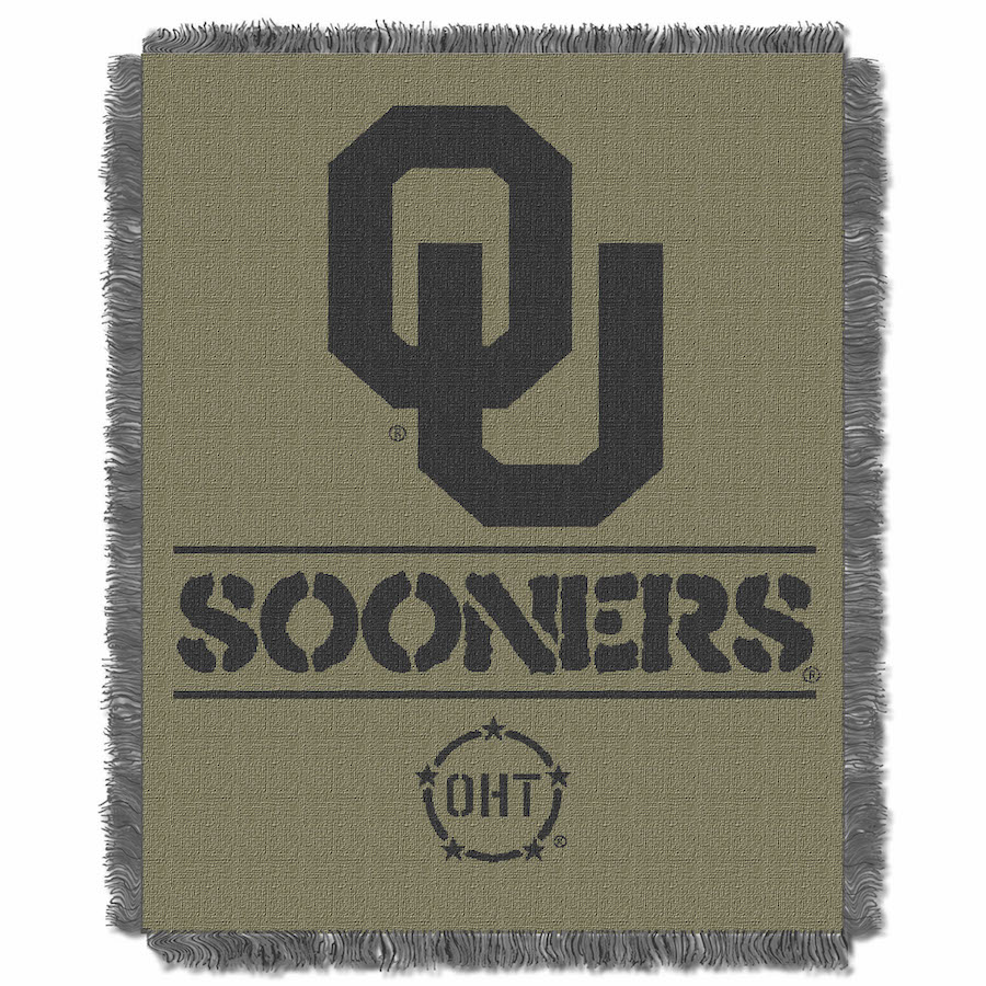 Oklahoma Sooners OHT Rank Jacquard Throw Blanket