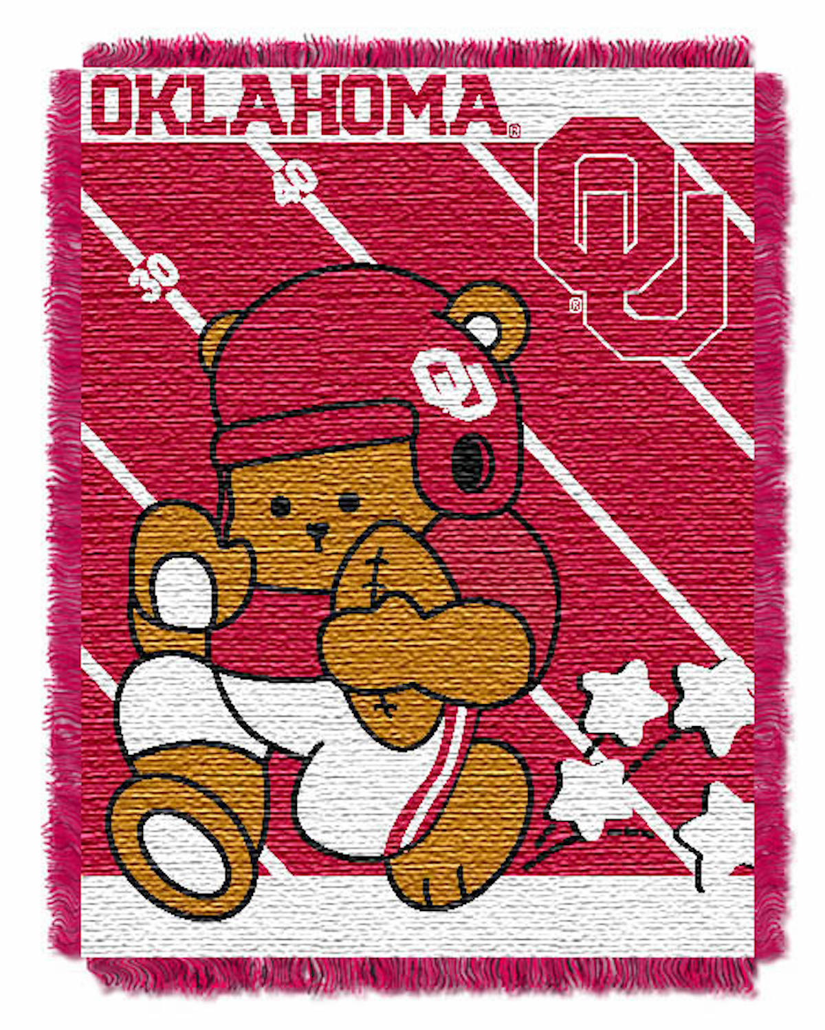 Oklahoma Sooners Woven Baby Blanket 36 x 48