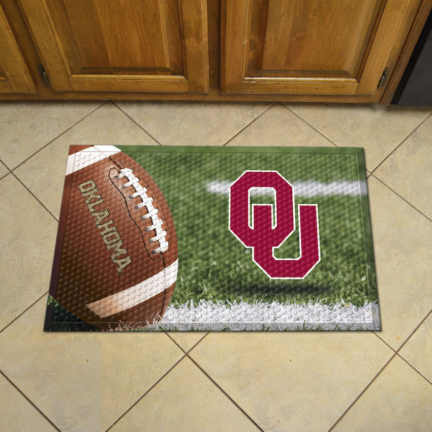 Oklahoma Sooners Ball Style SCRAPER Door Mat