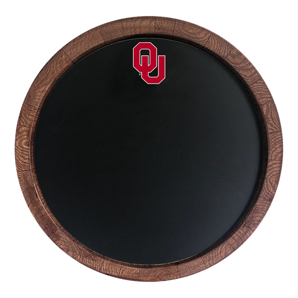 Oklahoma Sooners Chalkboard FAUX Barrel Top Sign