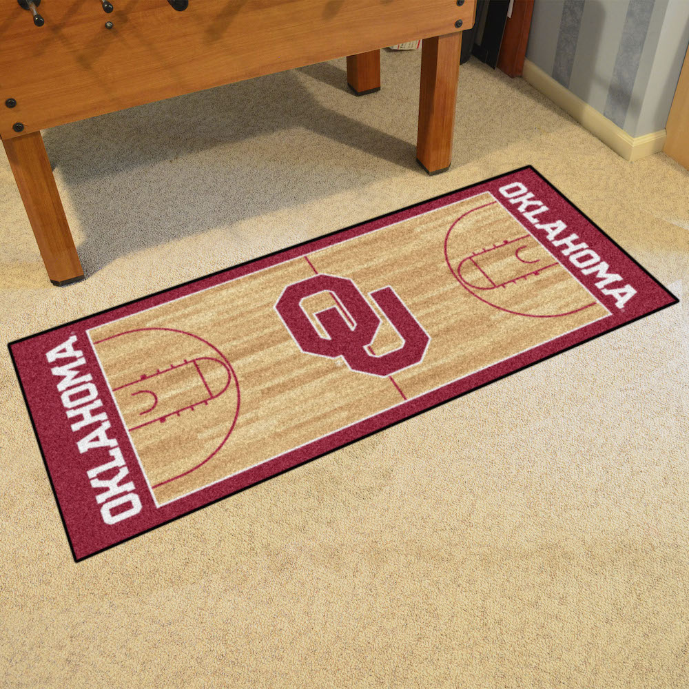 Oklahoma Sooners 30 x 72 Basketball Court Carpet Runner