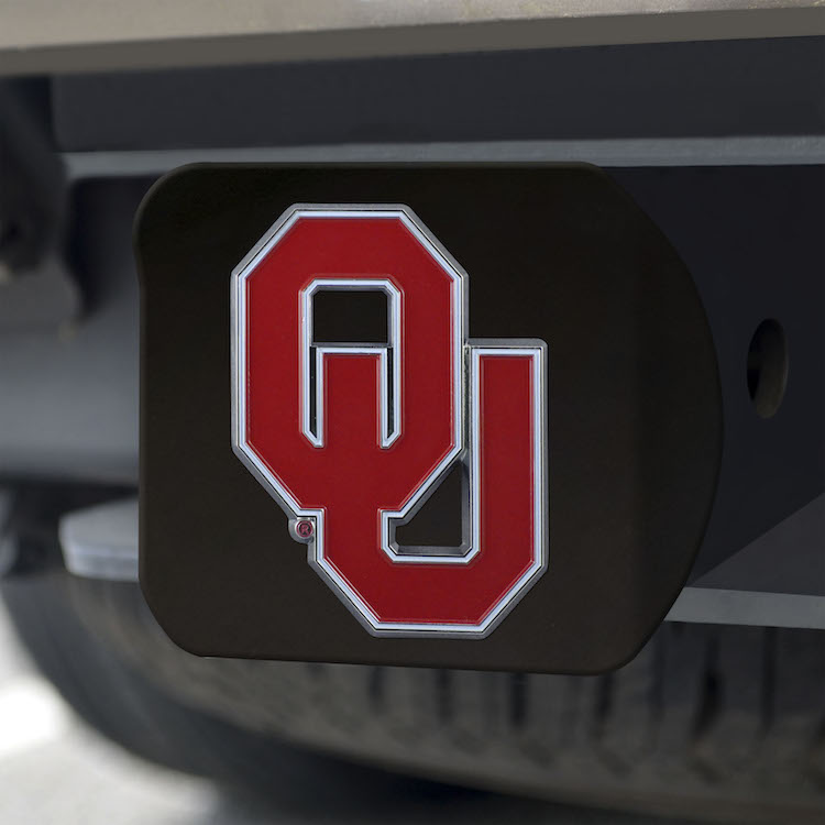 Oklahoma Sooners Black and Color Trailer Hitch Cover