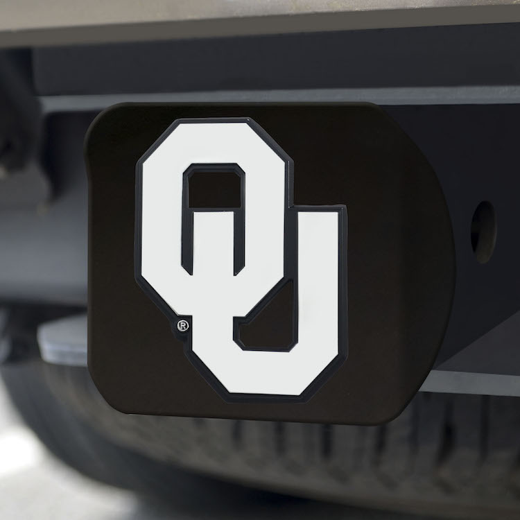 Oklahoma Sooners BLACK Trailer Hitch Cover