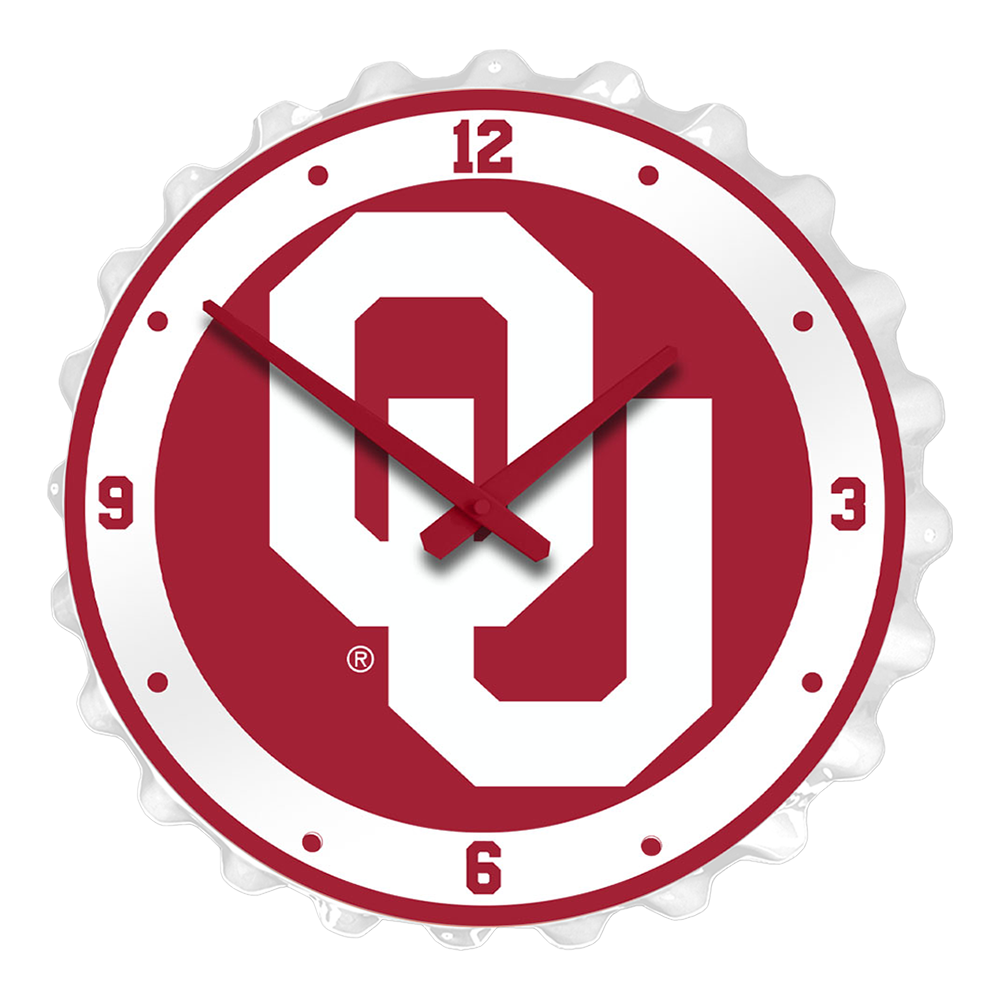 Oklahoma Sooners Bottle Cap Wall Clock