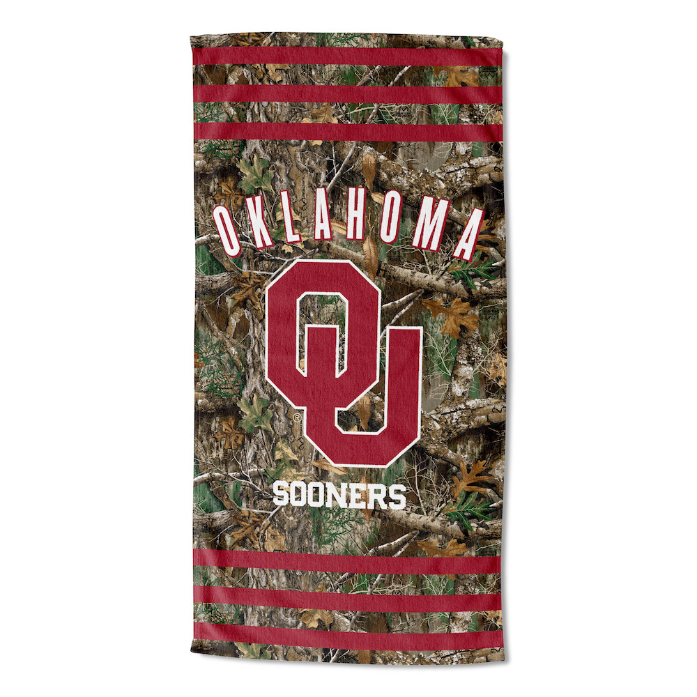 Oklahoma Sooners Real Tree Camo 30x60 Beach Towel