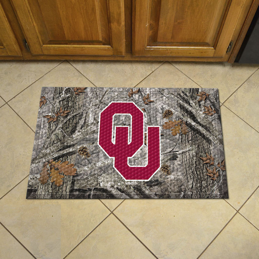 Oklahoma Sooners Camo Style SCRAPER Door Mat