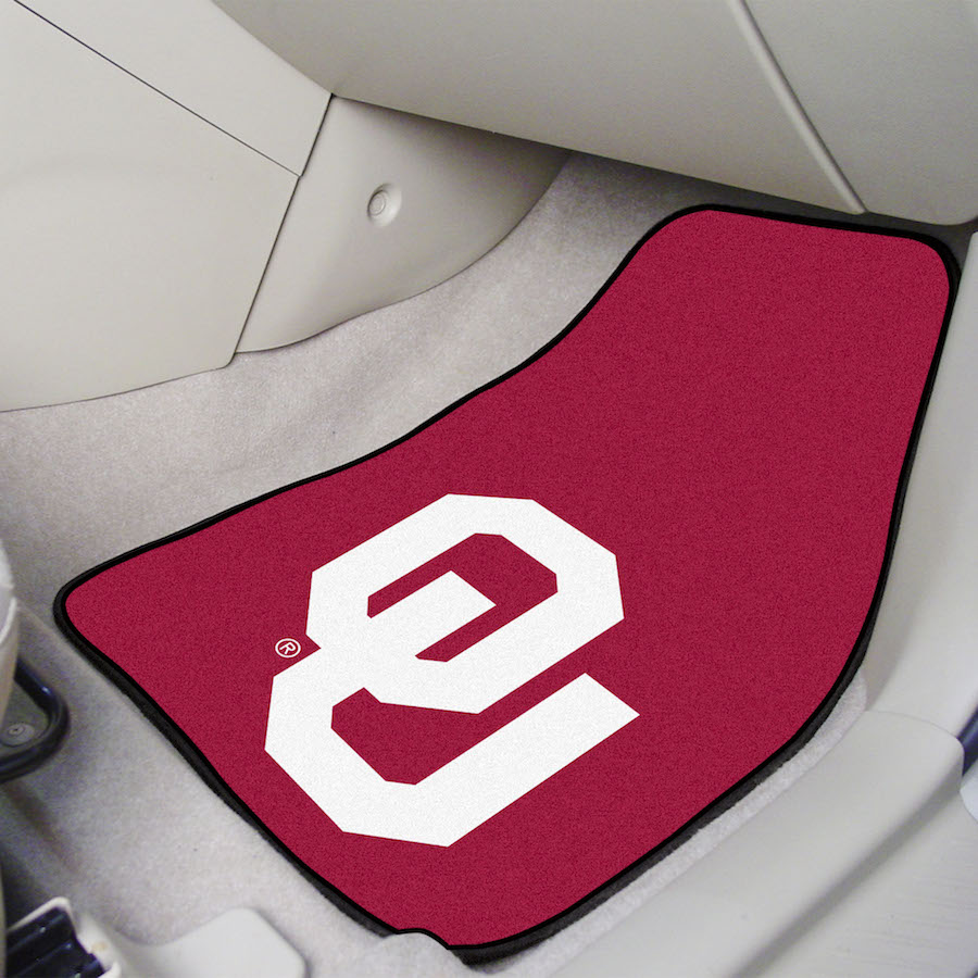 Oklahoma Sooners Car Floor Mats 18 x 27 Carpeted-Pair