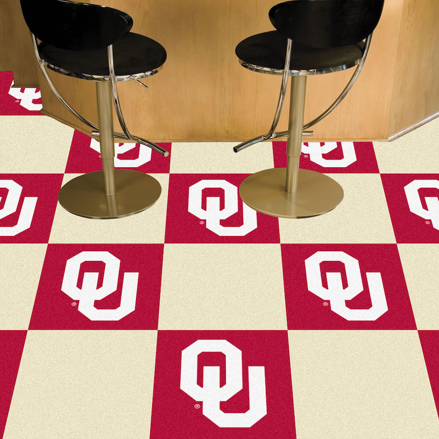 Oklahoma Sooners Carpet Tiles 18x18 in.