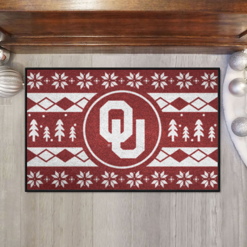 Oklahoma Sooners HOLIDAY SWEATER 20 x 30 STARTER Floor Mat