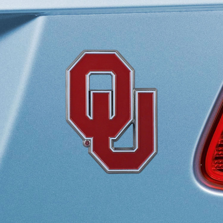 Oklahoma Sooners Color Metal Auto Emblem