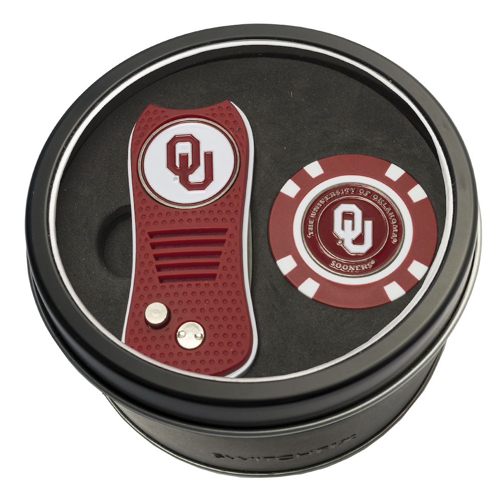 Oklahoma Sooners Switchblade Divot Tool and Golf Chip Gift Pack