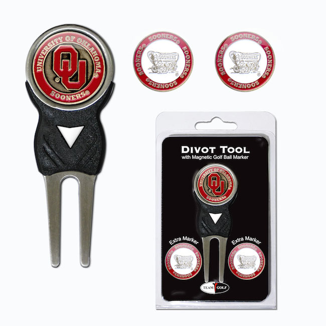 Oklahoma Sooners 3 Marker Signature Divot Tool Pack