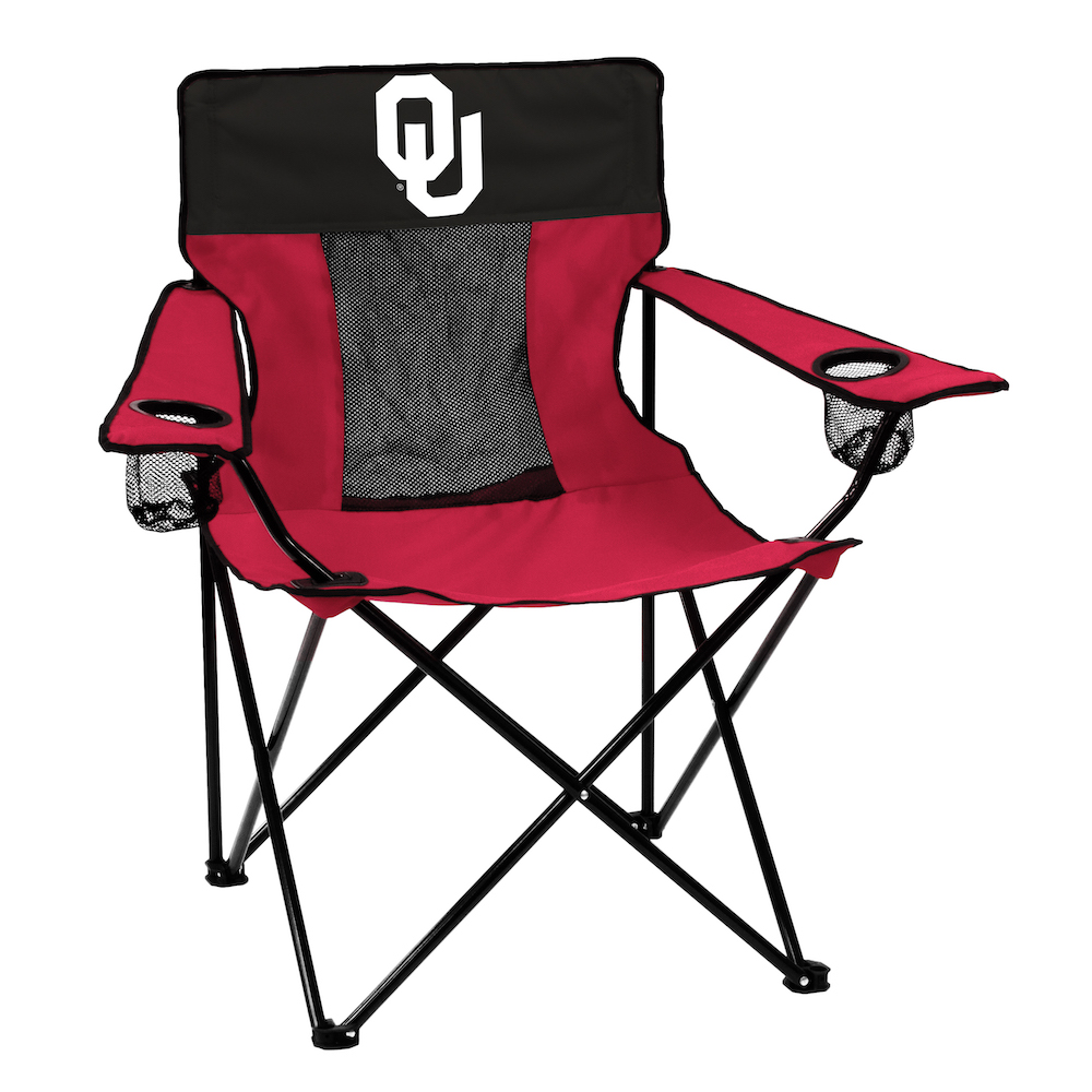 Oklahoma Sooners ELITE logo folding camp style chair