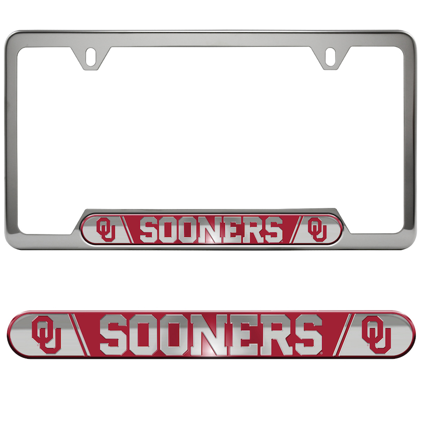 Oklahoma Sooners Embossed License Plate Frame