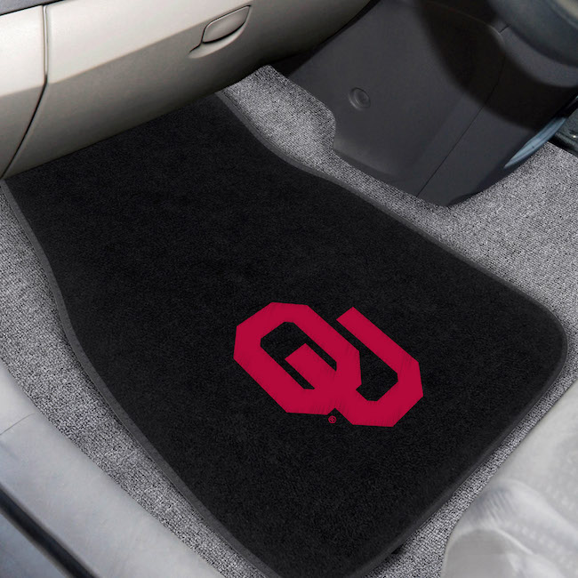 Oklahoma Sooners Car Floor Mats 17 x 26 Embroidered Pair