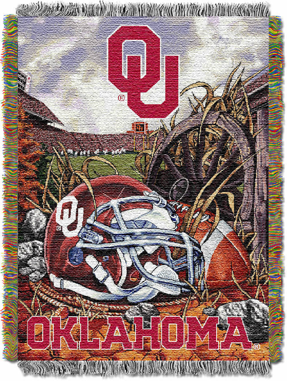 Oklahoma Sooners Home Field Advantage Series Tapestry Blanket 48 x 60