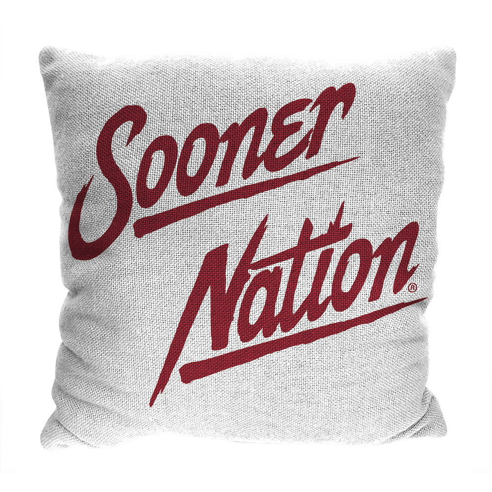 Oklahoma Sooners Double Sided INVERT Woven Pillow