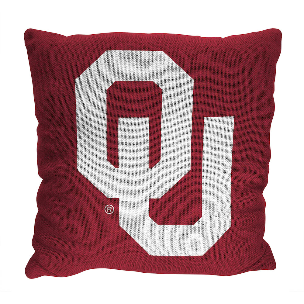 Oklahoma Sooners Double Sided INVERT Woven Pillow