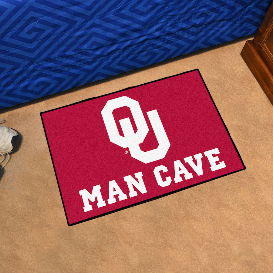 Oklahoma Sooners MAN CAVE 20 x 30 STARTER Floor Mat