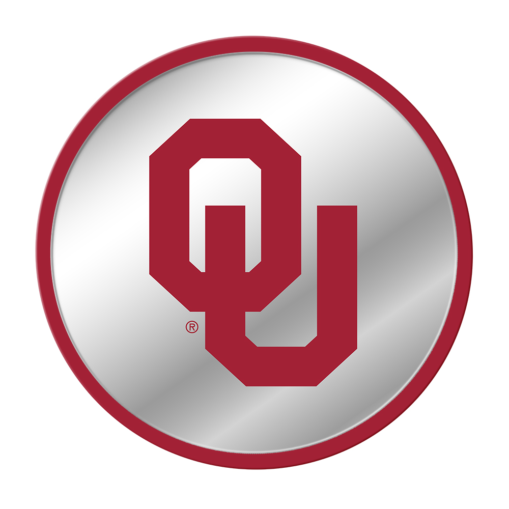 Oklahoma Sooners Modern Disc Mirrored Wall Sign