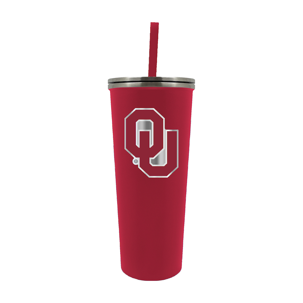 Oklahoma Sooners 24 oz Team Color Skinny Tumbler