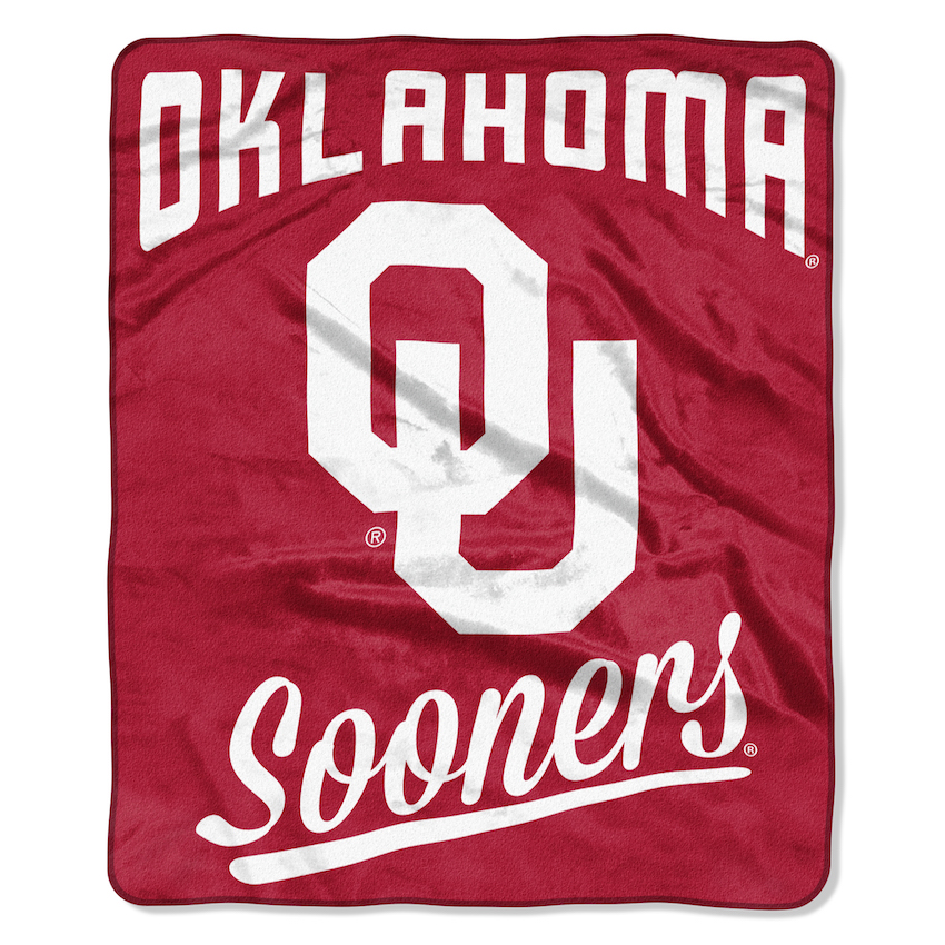 Oklahoma Sooners Plush Fleece Raschel Blanket 50 x 60