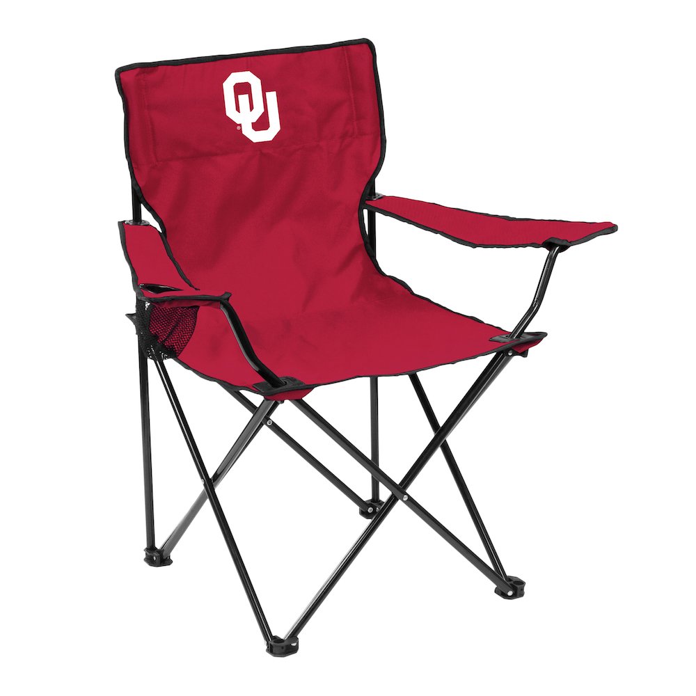 Oklahoma Sooners QUAD style logo folding camp chair