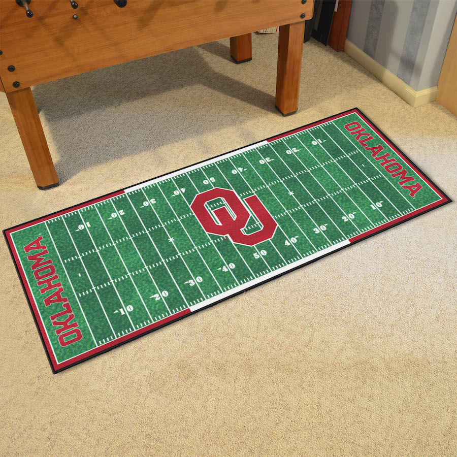 Oklahoma Sooners 30 x 72 Football Field Carpet Runner