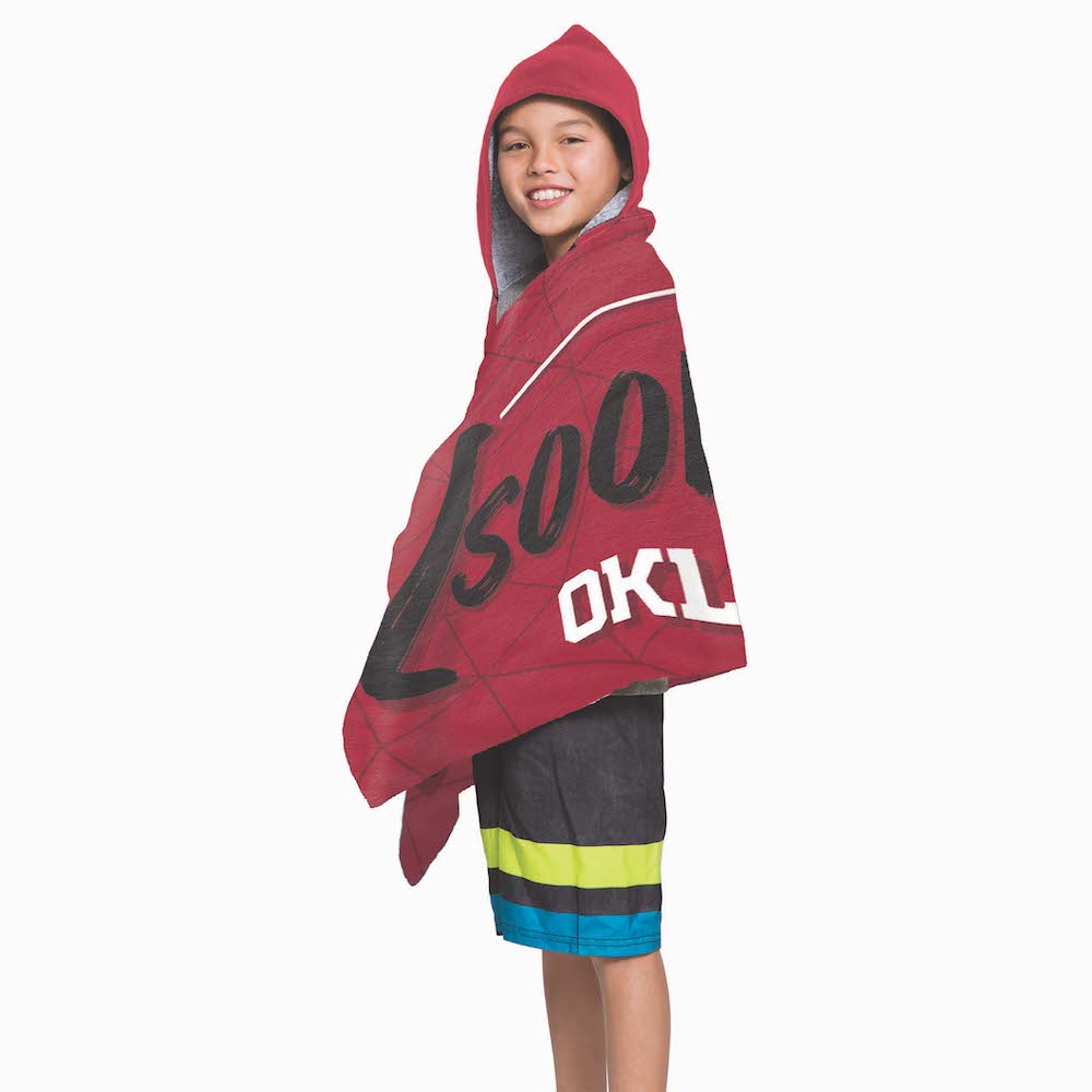 Oklahoma Sooners Youth Hooded Beach Towel