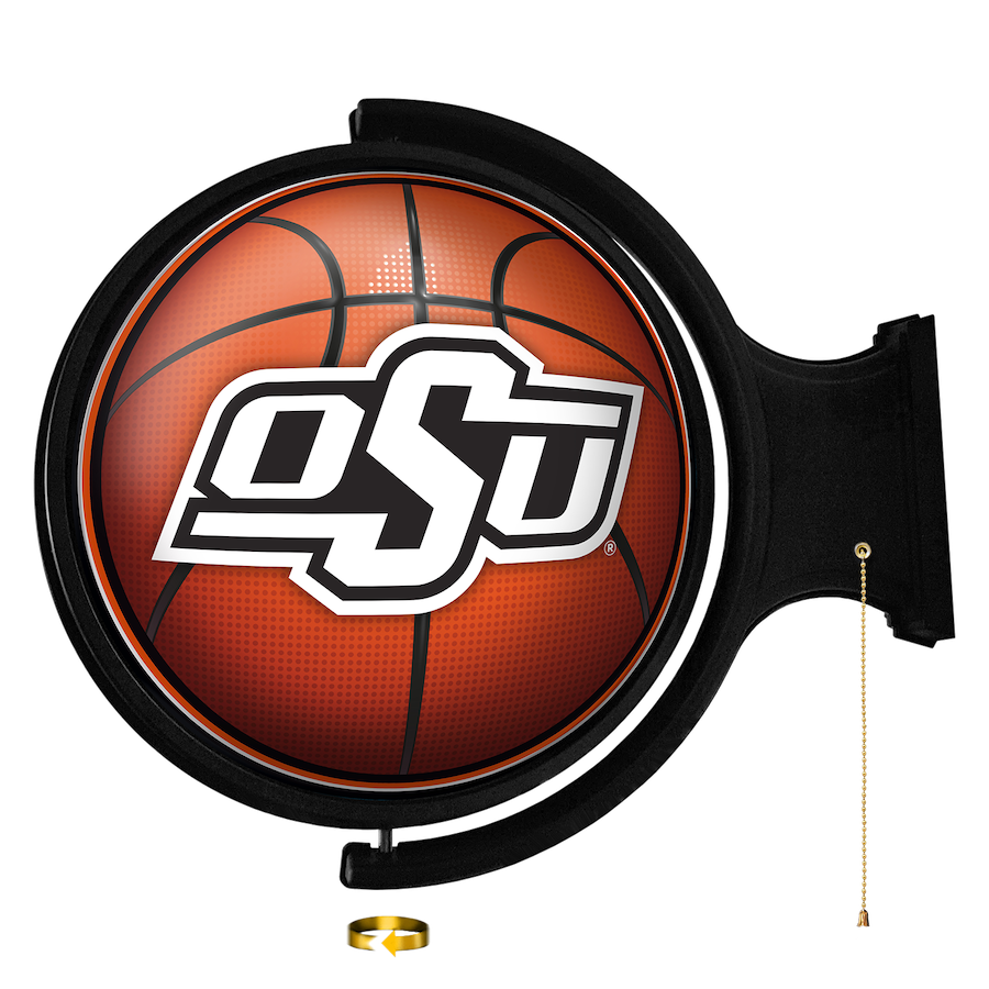 Oklahoma State Cowboys LED Rotating Wall Sign ~ BASKETBALL