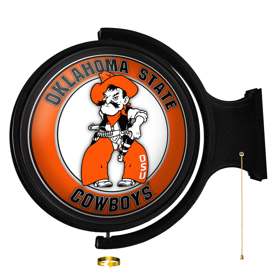 Oklahoma State Cowboys PISTOL PETE LED Rotating Wall Sign