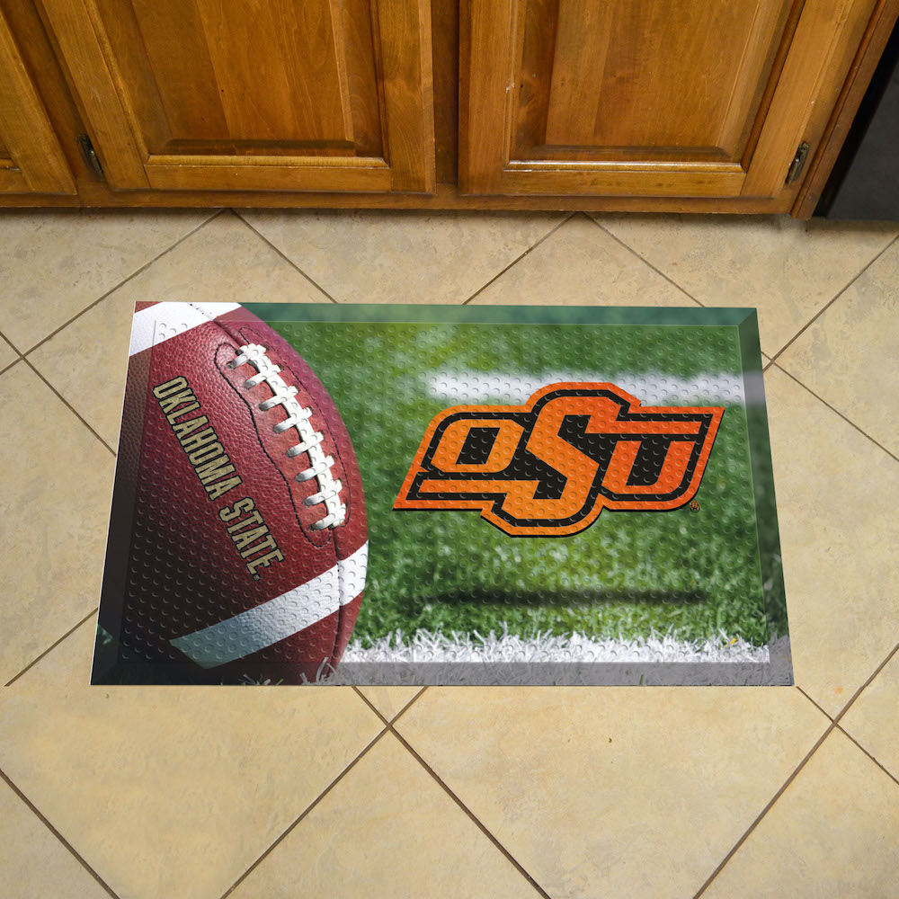 Oklahoma State Cowboys Ball Style SCRAPER Door Mat