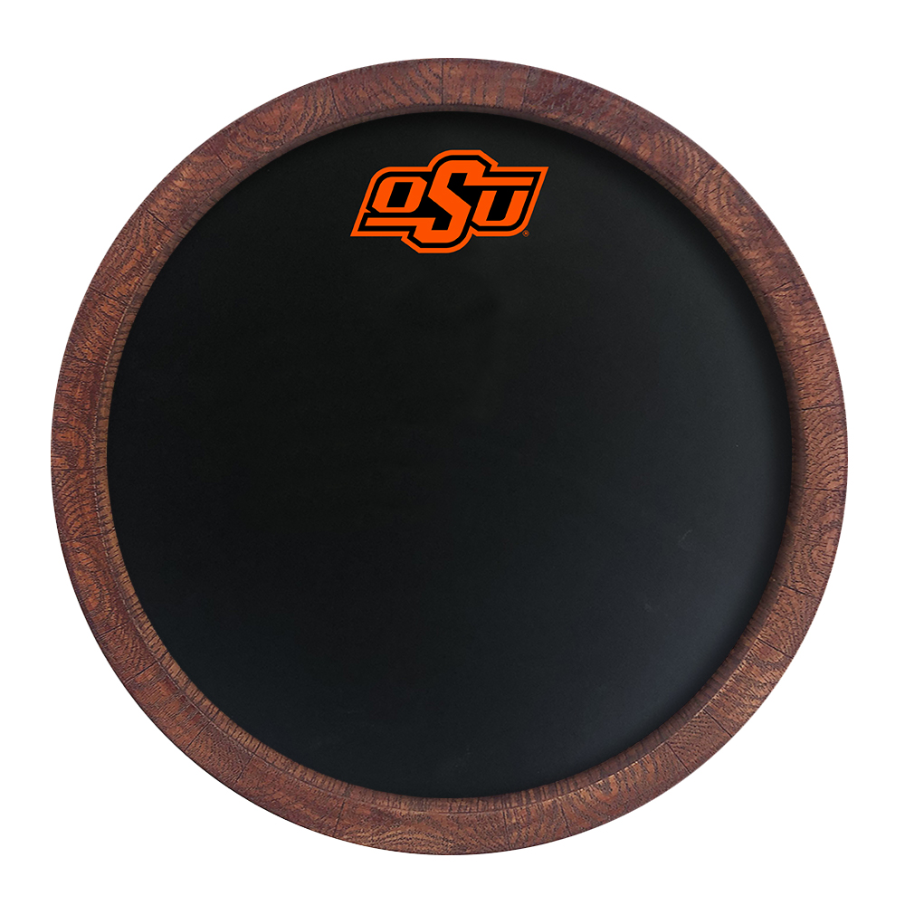 Oklahoma State Cowboys Chalkboard FAUX Barrel Top Sign