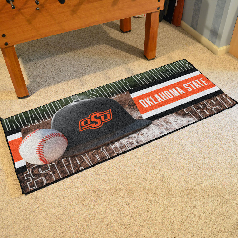 Oklahoma State Cowboys 30 x 72 Baseball Carpet Runner