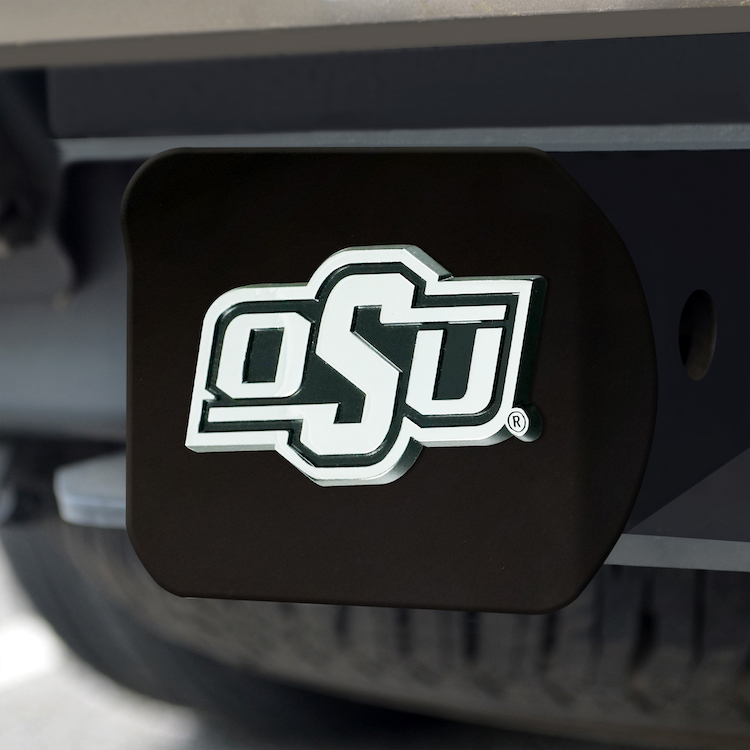 Oklahoma State Cowboys BLACK Trailer Hitch Cover