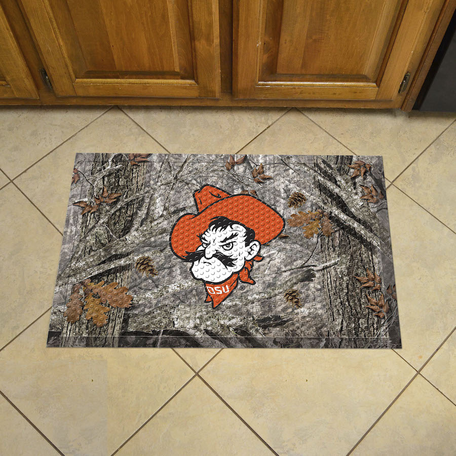 Oklahoma State Cowboys Camo Style SCRAPER Door Mat